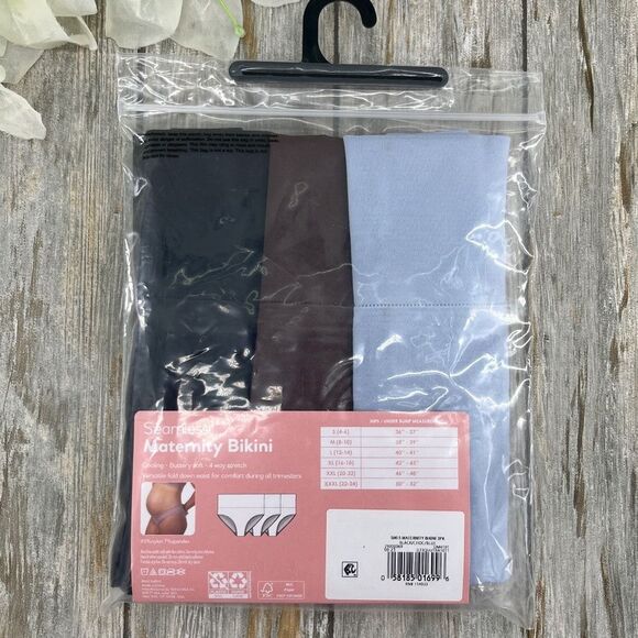 Women’s Destination Maternity Foldover Bikini Panty 3-Pack Size XXL - Picture 3 of 6